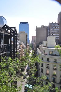 Santiago street as seen from the Santa Lucía hill.